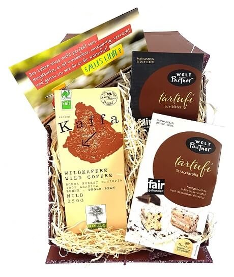 Geschenkbox Alles Liebe mit fairen Spezialitäten