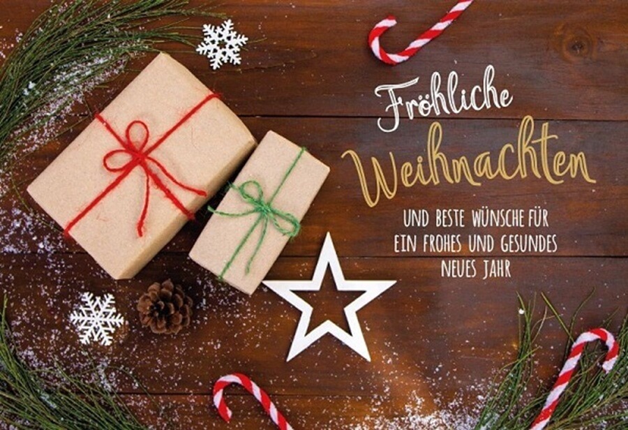FairMail Grußkarte Fröhliche Weihnachten mit Umschlag