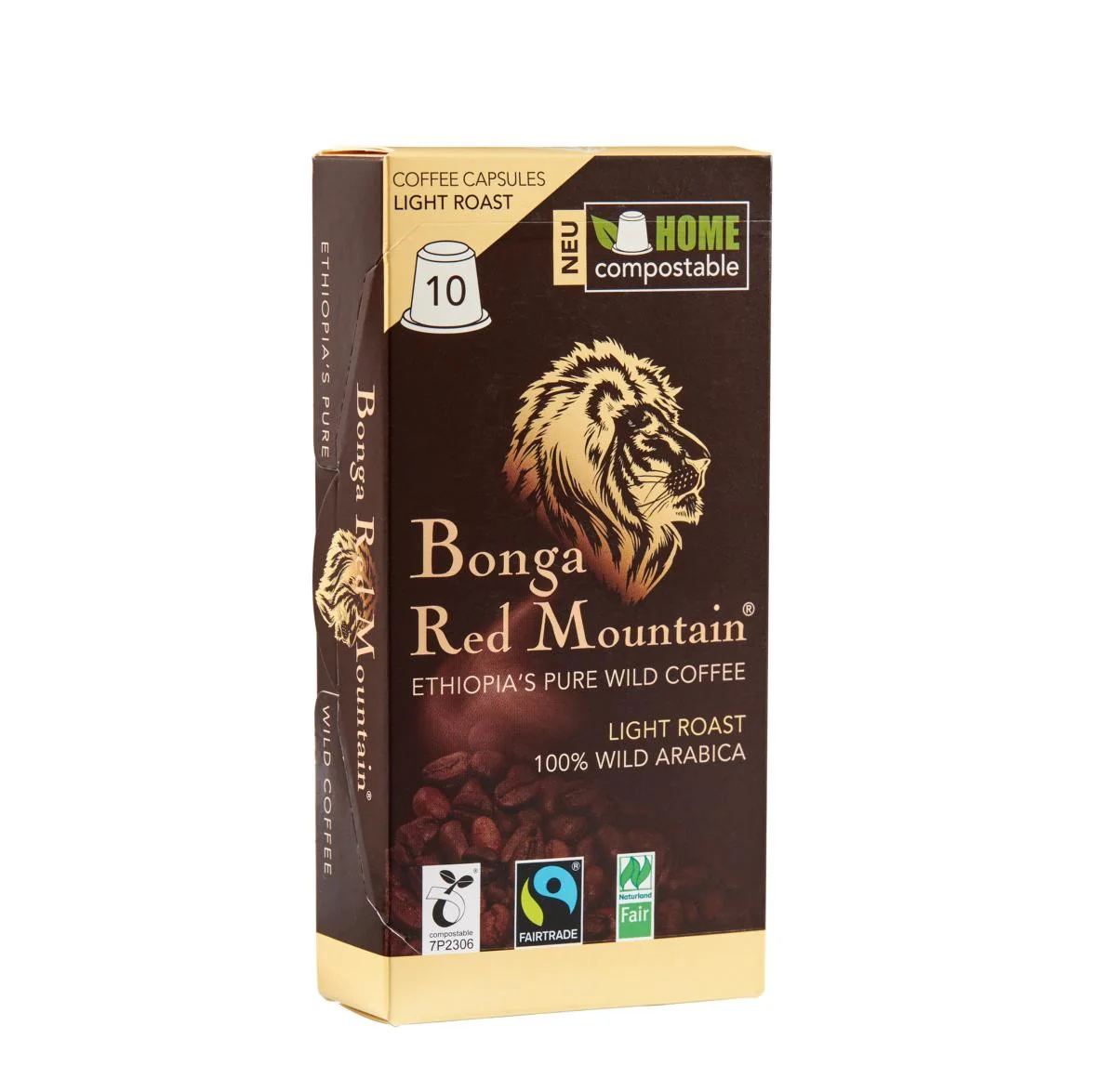 Kompostierbare Kapseln Light Roast Bonga Red Mountain