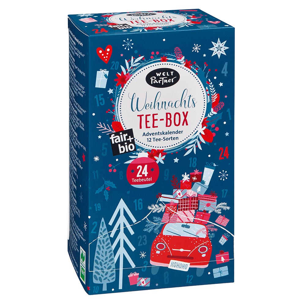 Adventskalender Bio Tee mit 12 Sorten