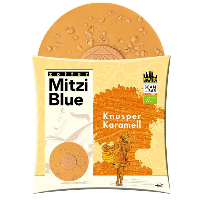Zotter Mitzi Blue Knusper Karamell
