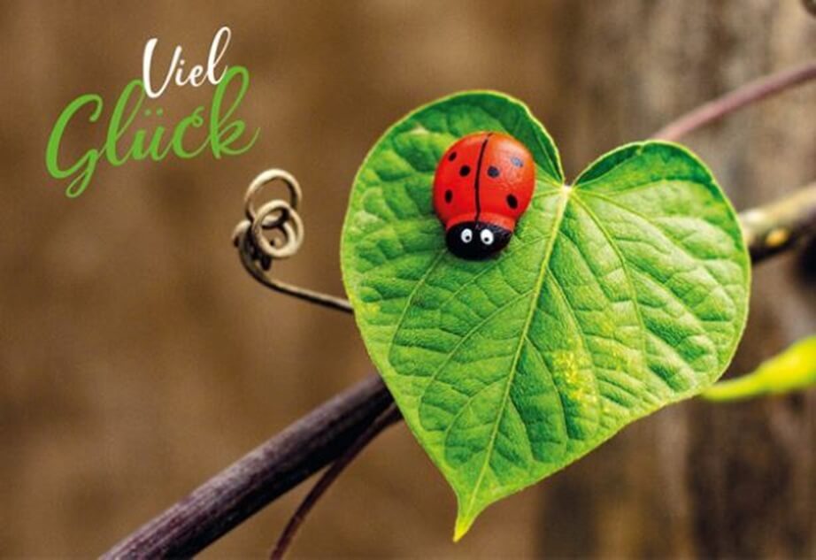 FairMail Grußkarte Viel Glück mit Umschlag