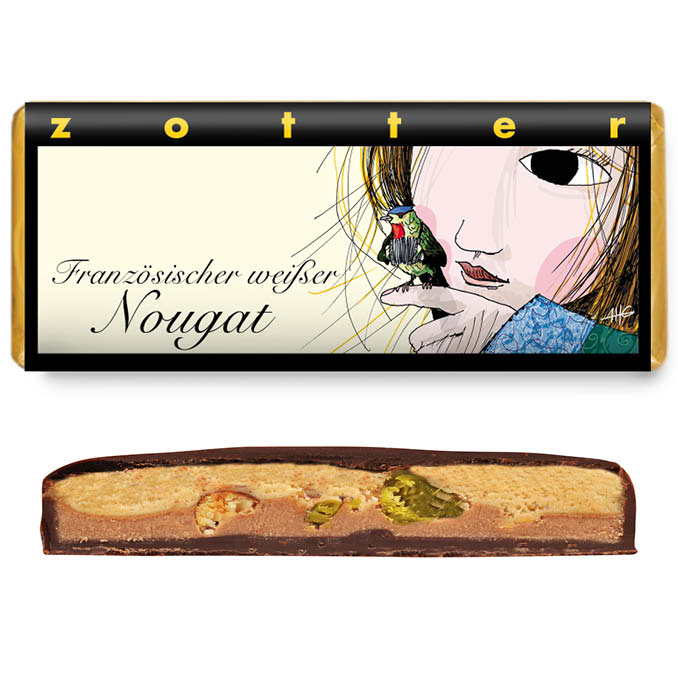 Zotter Schokolade Französischer weißer Nougat