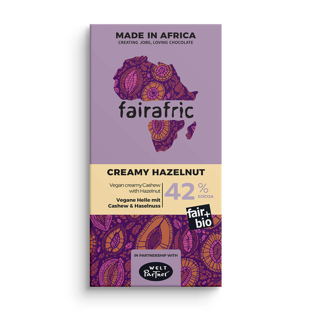 Fairafric Bio Schokolade 42% Creamy Hazelnut