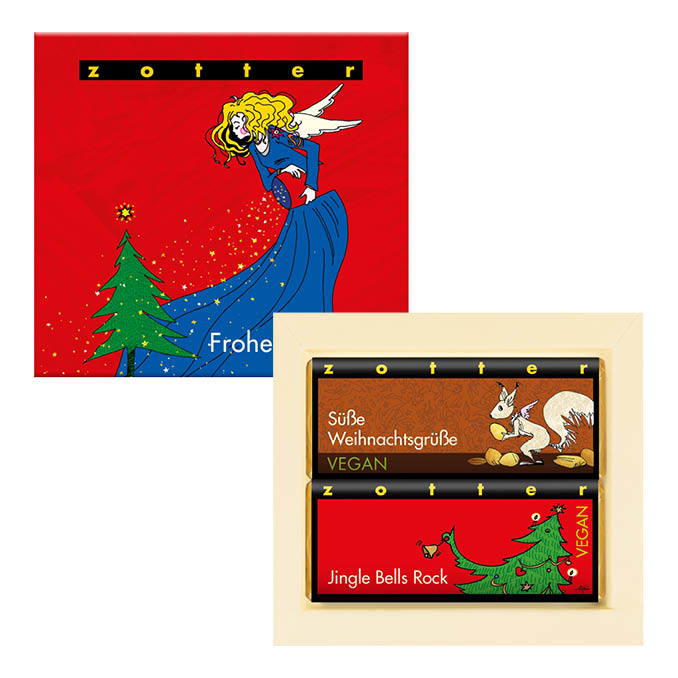 Zotter Schokolade Geschenkset Frohes Fest