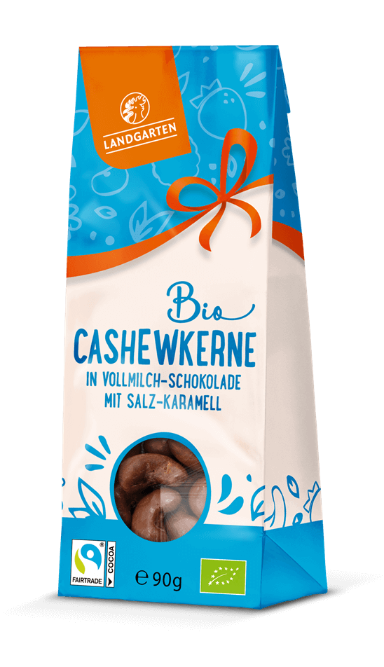 Landgarten Bio Cashews in Salz-Karamell Schokolade