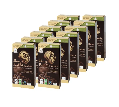 Kaffeekapseln Bonga Red Mountain Light Roast 120er Set