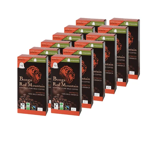 Kaffeekapseln Bonga Red Mountain Ristretto 120er Set