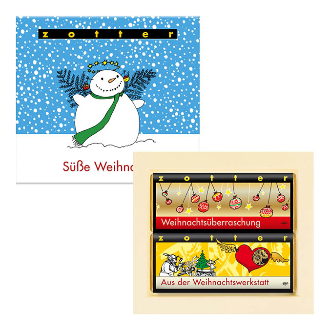Zotter Schokolade Geschenkset Süße Weihnacht