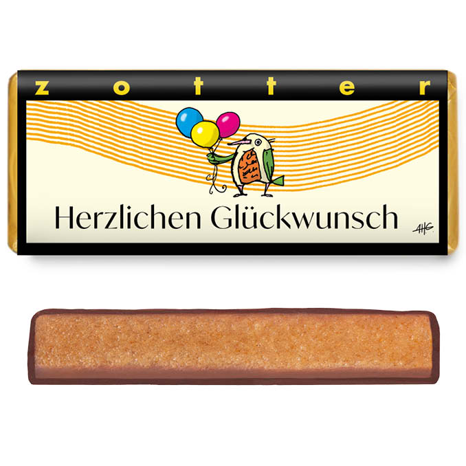 Zotter Fairtrade Schokolade Herzlichen Glückwunsch