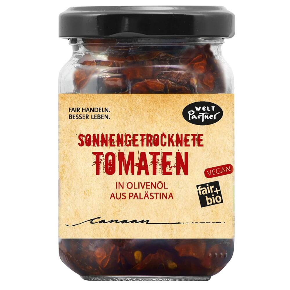 Sonnengetrocknete Tomaten in Olivenöl im Glas