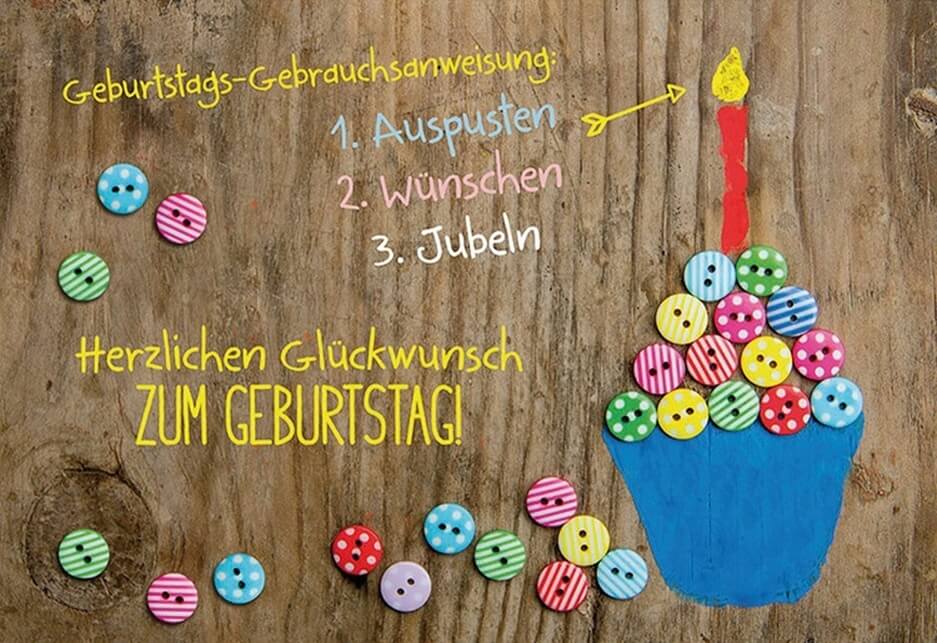FairMail Grußkarte Geburtstags-Gebrauchsanweisung