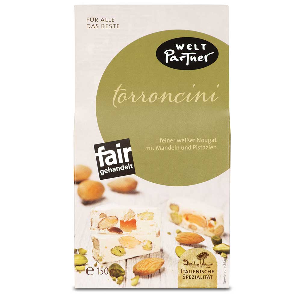 Torroncini weißer Nougat mit Mandeln