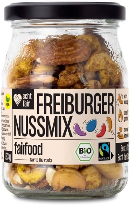 Freiburger Nussmix geröstet und gewürzt im Glas