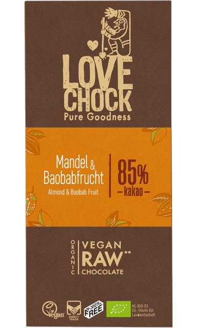 Lovechock Mandel Baobab Tafelschokolade