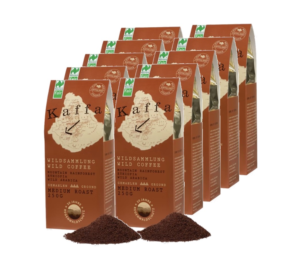 Kaffa Wildkaffee medium gemahlen 10er Set