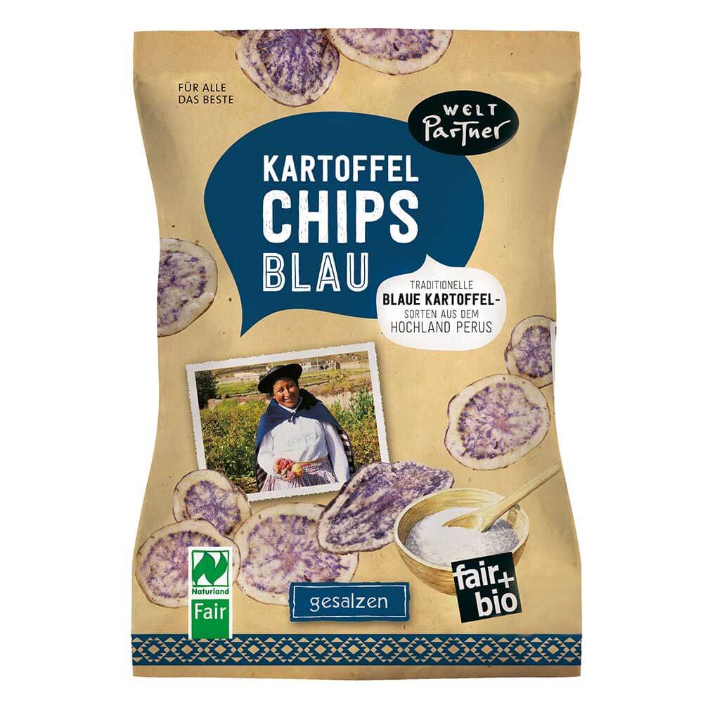 Weltpartner Kartoffelchips blau gesalzen