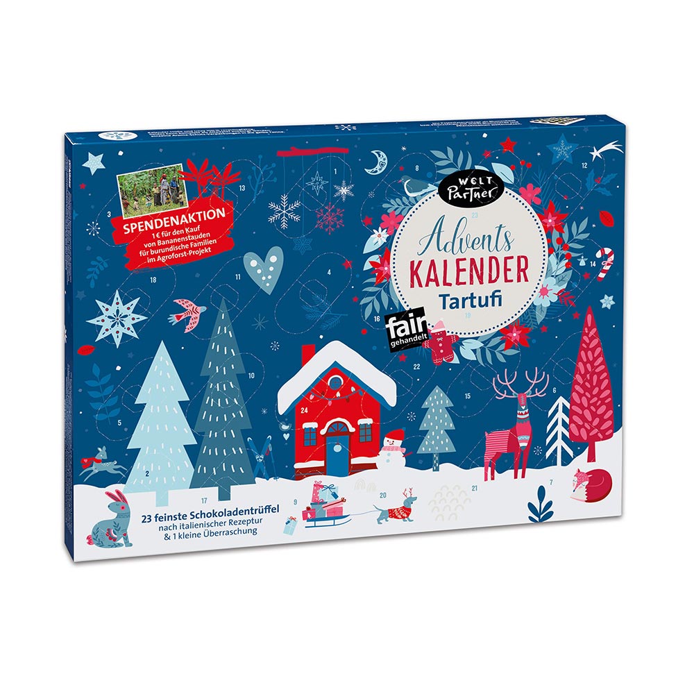 Tartufi Adventskalender mit 8 verschiedenen Sorten