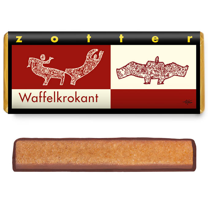 Zotter Fairtrade Schokolade Waffelkrokant