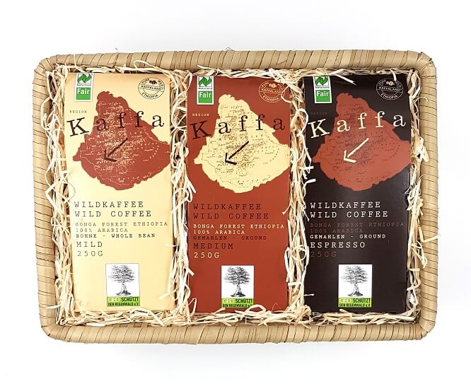 Geschenkkorb Wildkaffee 3er Set