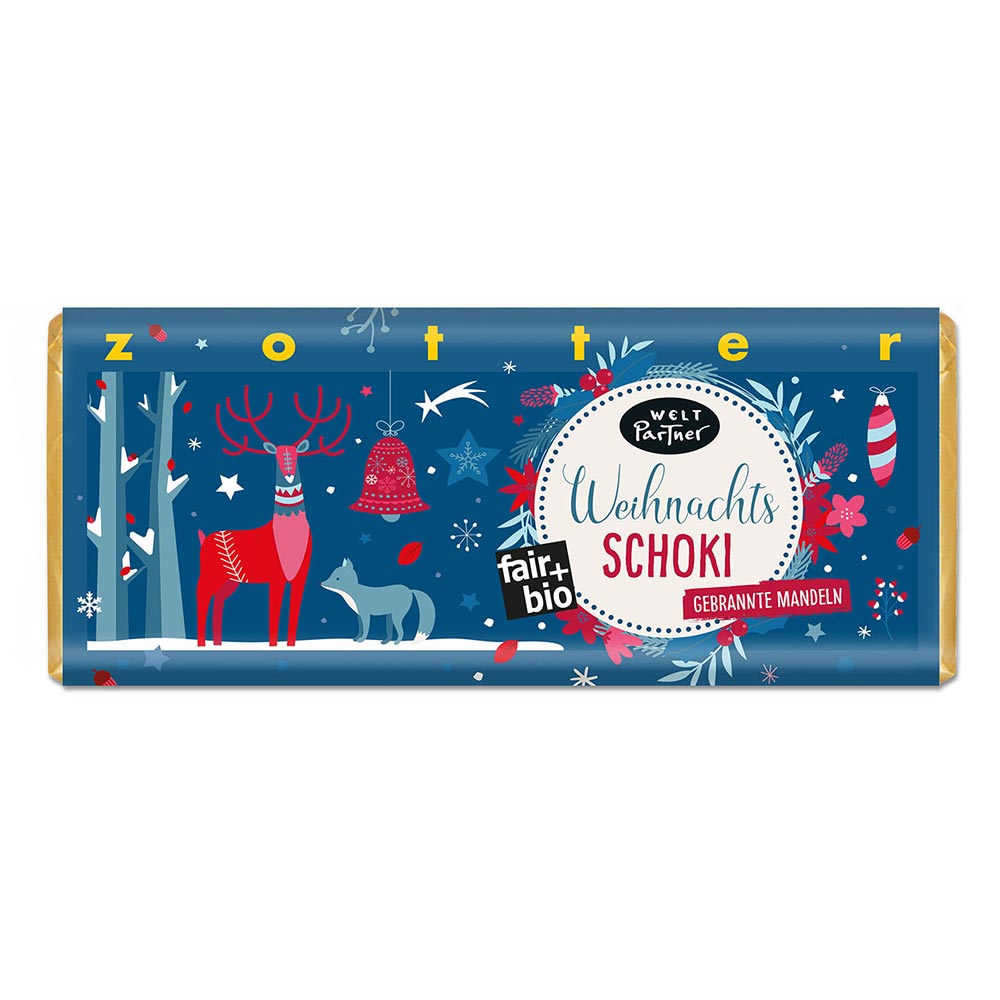 Weltpartner Weihnachtsschokolade Gebrannte Mandeln